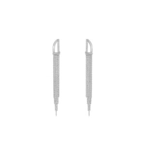 Brinco franja cravejada