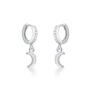 Brinco lua cravejada