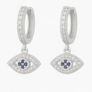 Brinco olho grego cravejado