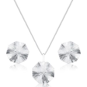 Conjunto redondo orgânico prata