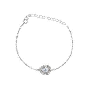 Pulseira gota cravejada cristal