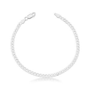 Pulseira de prata grumet 4 mm