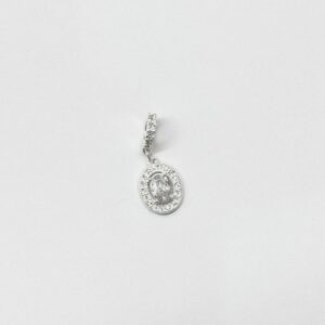 Berloque brilho cravejado oval