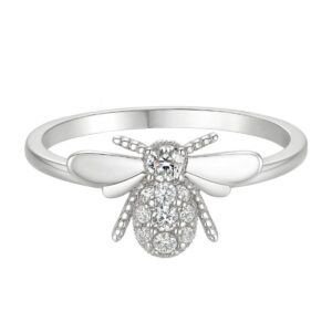 Anel abelha cravejada