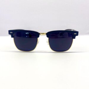 Óculos de sol wave dourado e preto