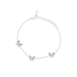 Pulseira borleta rosa