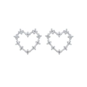 Brinco coração vazado