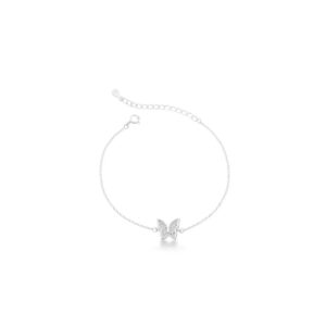 Pulseira borboleta cravejada