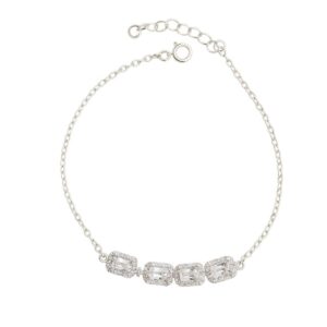 Pulseira quadrada cravejada