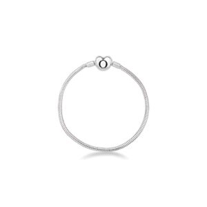 Pulseira life coração liso 2.4mm maleável