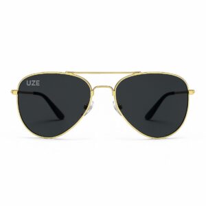 Aviador tradicional dourado e preto