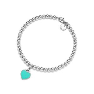 Pulseira inspiração tiffany em bolas 3mm prata